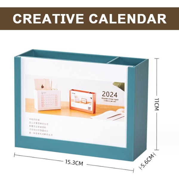 Desktop Calendar 2024 Desk Organizer Penholder 2024 Writes Style1 KLB