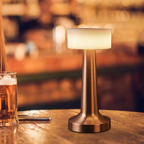 Bar Bordlampe - Indendørs eller udendørs brug - Kan også genoplades via USB-kabel inkluderet - 3 dæmpningsniveauer - Varm lys KLB