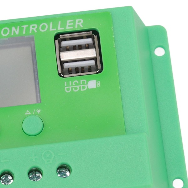 Grøn PWM solcelleladeregulator, stort LCD-display KLB