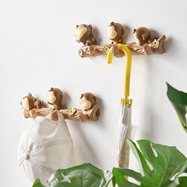 Resin Monkey Dørkrog Frakke Hat Krog