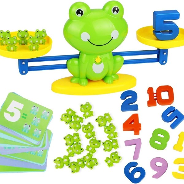 Matematiikkavaa'an Montessori-lelu, laskenta- ja aritmetiikkaoppiva sammakkolelu KLB