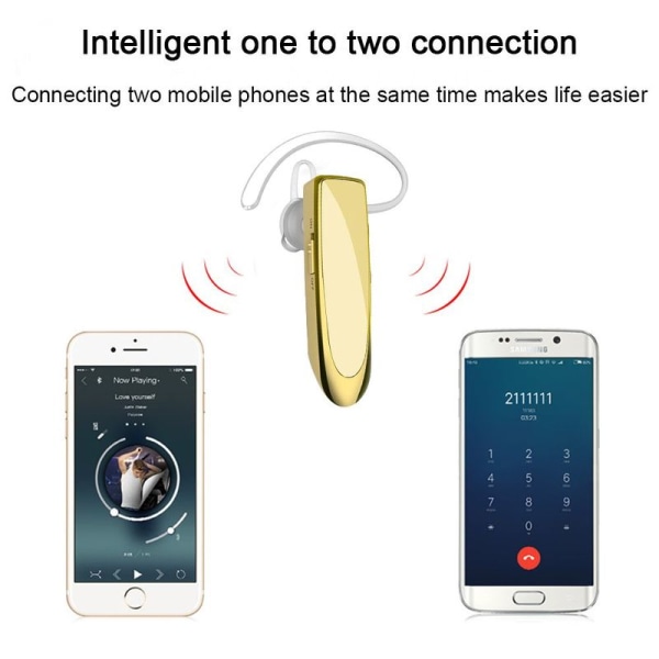 Nytt Bluetooth-headset V4.1 Trådlöst headset Bluetooth Guld