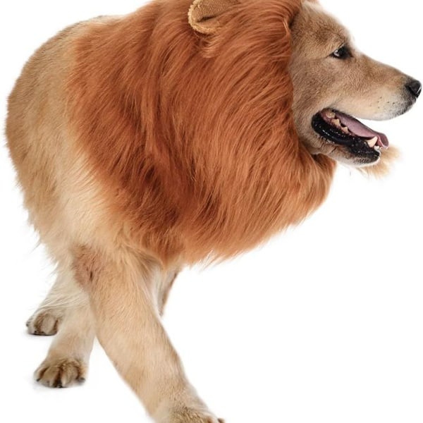 Lion Mane Wig Dog Clothes Adjustable Ears Cosplay KLB