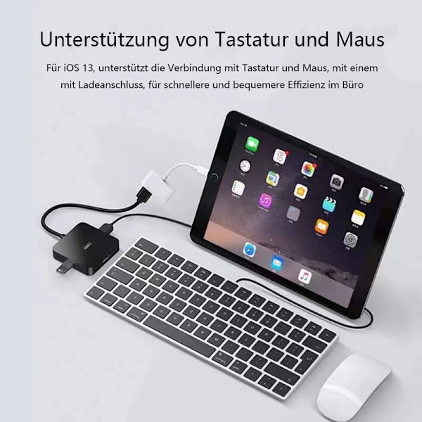 USB-kameraadapter, USB-uttag OTG-adapter kompatibel med telefon, bärbar USB