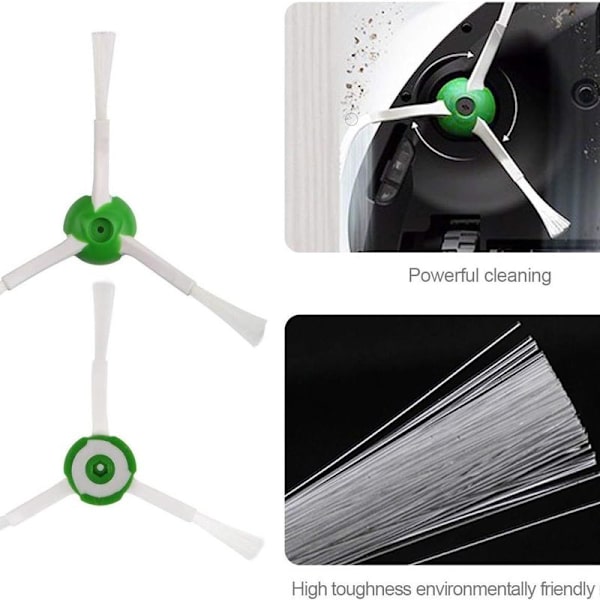 Tilbehørssæt kompatibelt med iRobot Roomba i7 E5 E6 E7 sidebørster ruller filtre