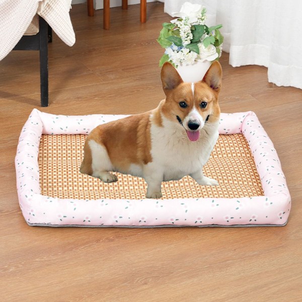 Søt hunde seng matte kattesand kjøling, hundebur pute XL(27x21.65x1.1) KLB