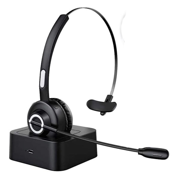 Tecknet Bluetooth-headset med mikrofon, PC-headset med AI-brusreducering, KLB