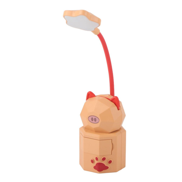 USB-ladet LED-gris bordlampe for barnerom KLB