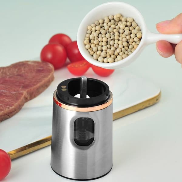 Elektrisk salt- och pepparkvarnset, automatisk kvarn, ros