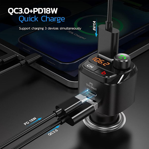 Bluetooth-sändare, trådlös Bluetooth 5.0 trådlös adapter KLB