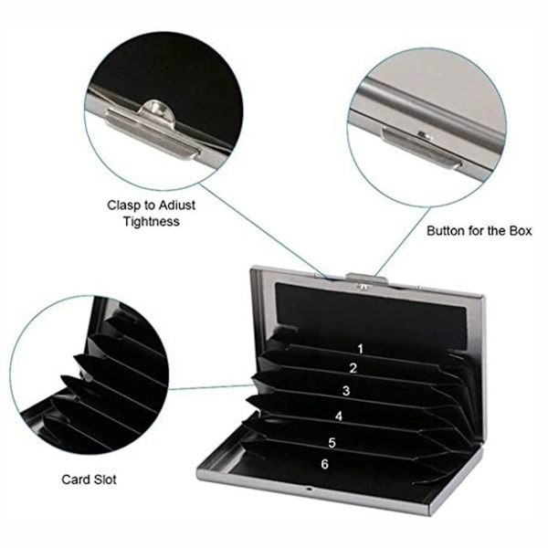 ZT-1563 Multi-rum Aluminiumlegering RFID Anti-tyveri Visitkort Holder