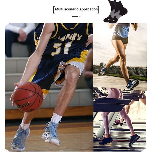 3 par atletiske sports crew B polstrede basketballsokker KLB
