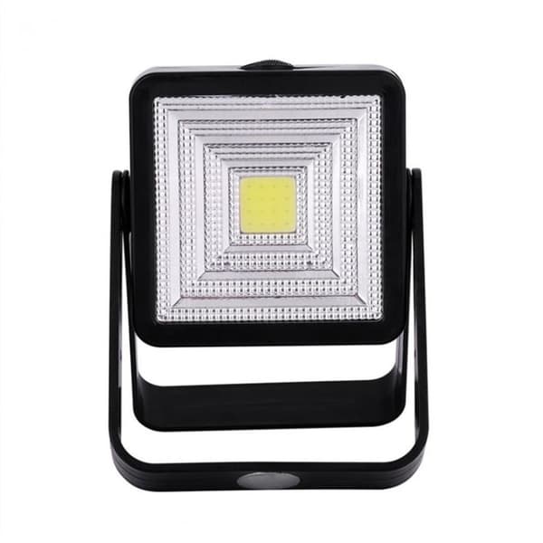 Solcellelys COB LED Campingteltlys Utendørs Bærbar Spotlight (Svart)