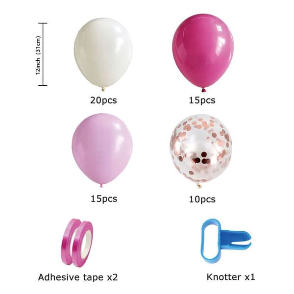 Ballonger, blå hvite konfetti bursdag lateks helium