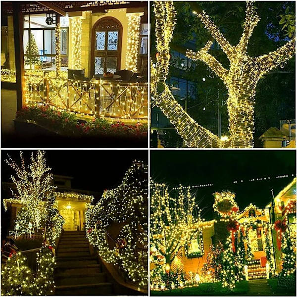 Ljusslinga 100m 1000 LED-slinga Julgransdekorationer Inomhus Julgirlang för Utomhusträdgård Vattentät Festoon Nyår KLB