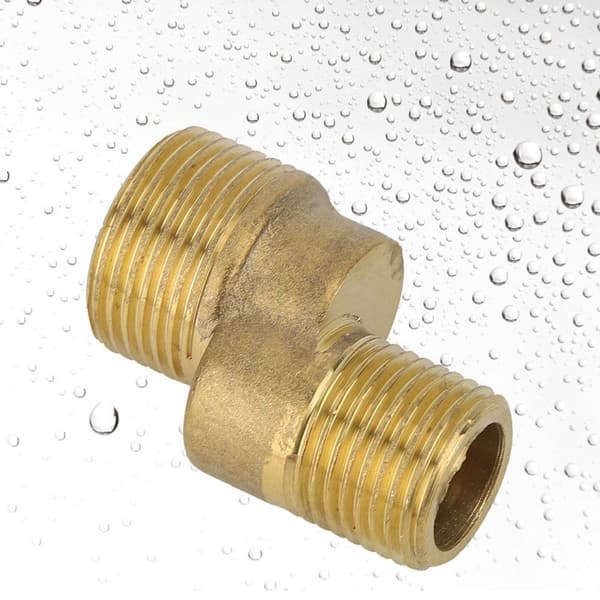 2 stk kobber dusjhode vinklet buet base G3/4\" til G1/2\" KLB