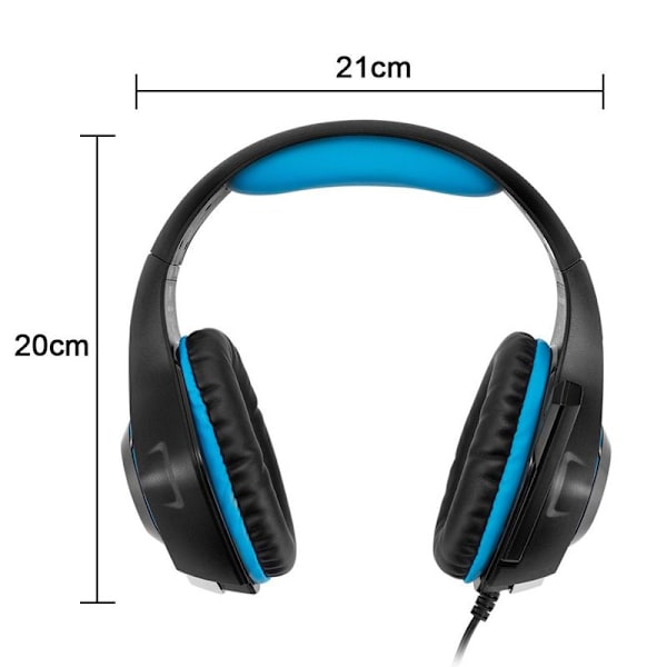 Kuulokemikrofoni PS4 Xbox Onelle, Surround-ääni Musta Sininen