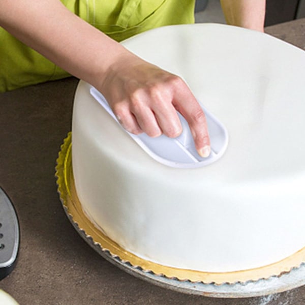 Fondant Smoothing Tool för Dekoration av Kakor, Smoother Polisher Vit KLB