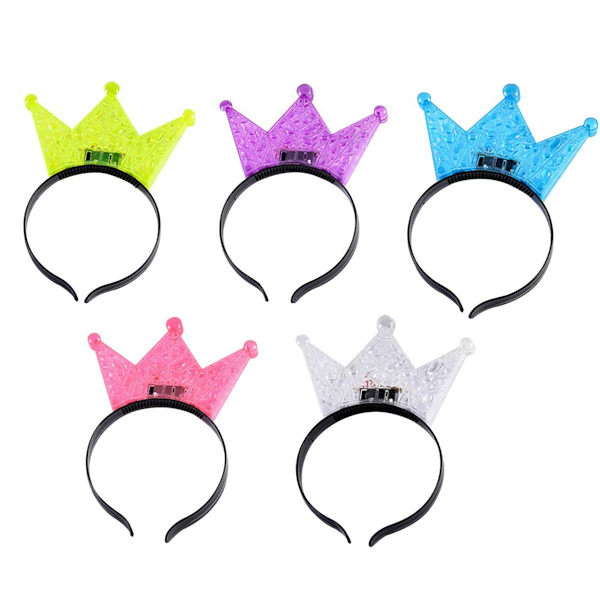 Lysende LED-krone Tiara Princess Hodebånd KLB