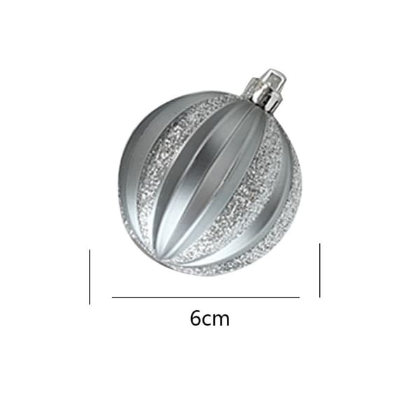 Set med 12 stöttåliga julgranskulor, silver KLB