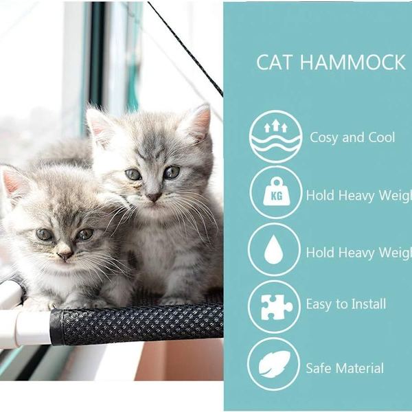 Kattfönsterplats katttillbehör fönsterstol fönsterliggare katthängmatta KLB