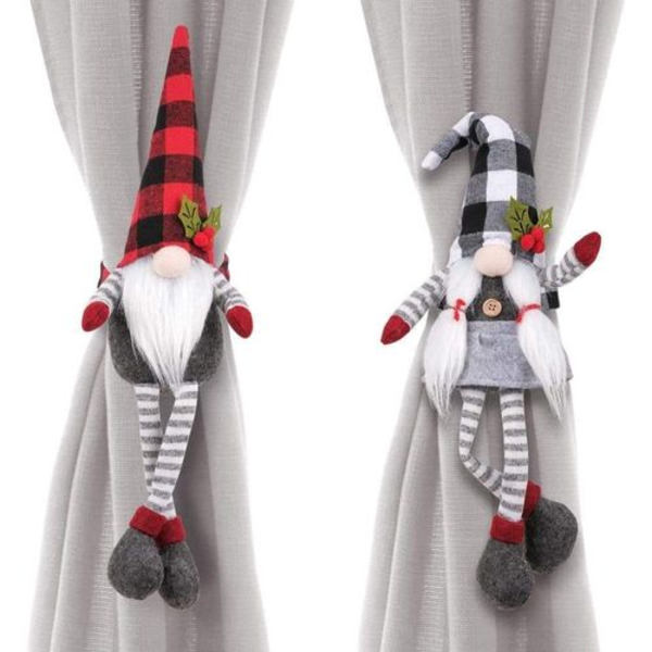 2-pack julgardinspännare julgardinspännare band snögubbe