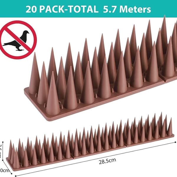 Duespik, 5,7 meter, plast balkongdueskråmmer