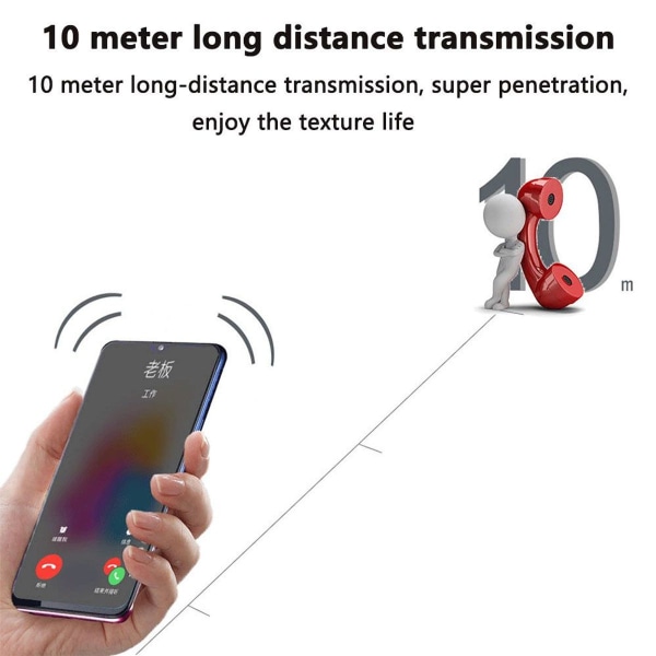 Bluetooth headset, trådløst headset til håndfri mobiltelefonopkald i sort