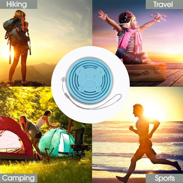 Organisk silikon reiseskål, campingkopp, stil 6 KLB