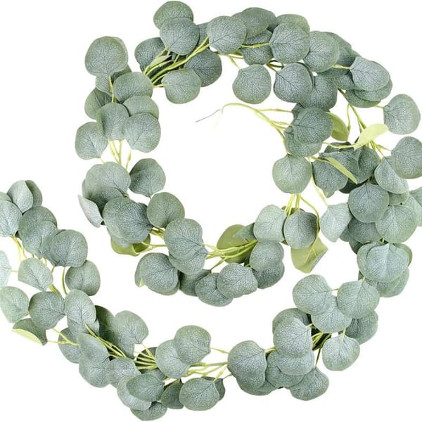 Eukalyptus krans kunstig plante, eukalyptus blader dekorative krans