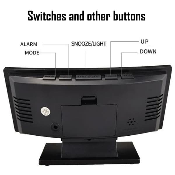 Suuri näyttö LED digitaalinen herätyskello elektronisella kellolla vihreä