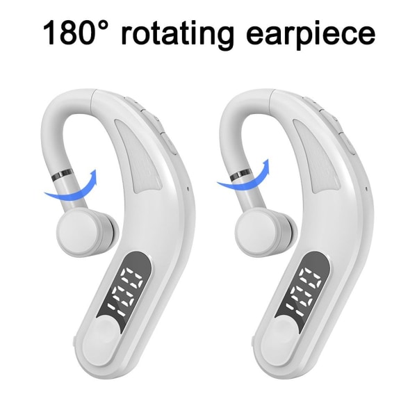 Bluetooth Headset V5.2 Bluetooth kuulokkeet mikrofonilla, valkoinen