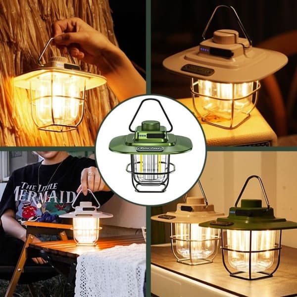 LY02 LED Retro Portable Tent Light Portable USB Rechargeable Camping Light
