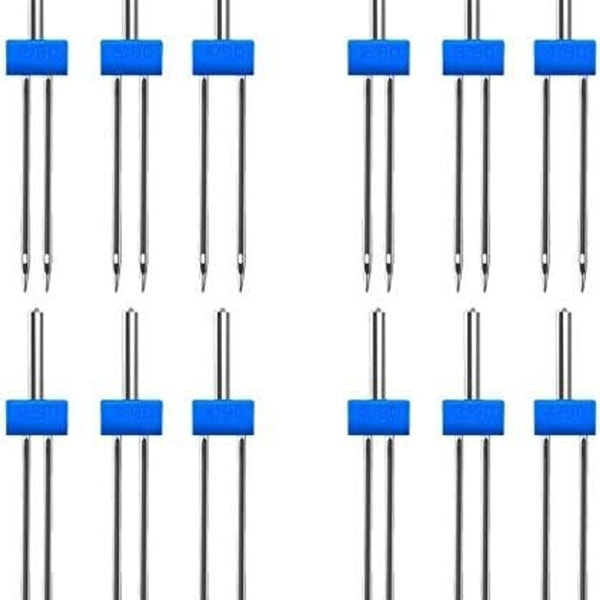 Dubbla nålar 18 st dubbla symaskinnålar med KLB