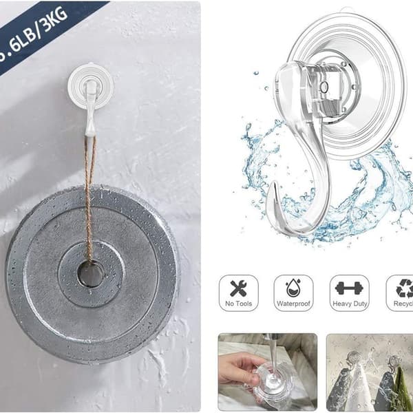 Sugkopp krok, liten, transparent, återanvändbar, robust