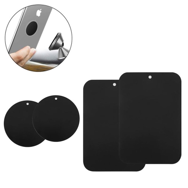 3M självhäftande metallplatta, 4 st metallplattor självhäftande set för magnet