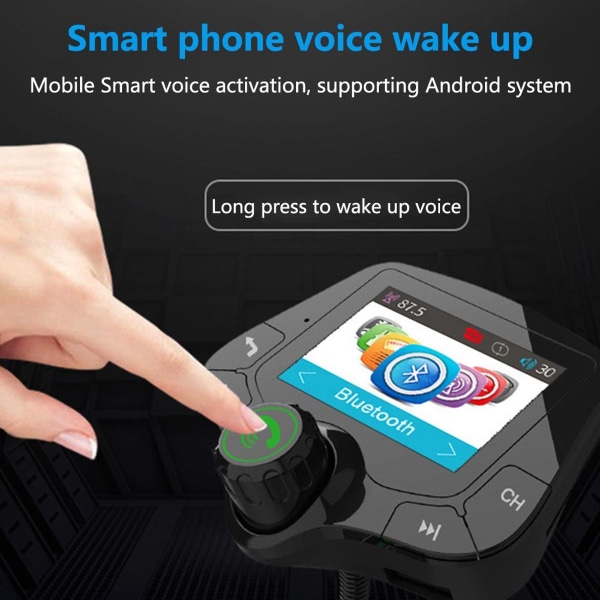 Bluetooth FM-sender 5V / 2.5A hurtiglader 3.0 Auto Auto kabelloser MP3-Player KLB