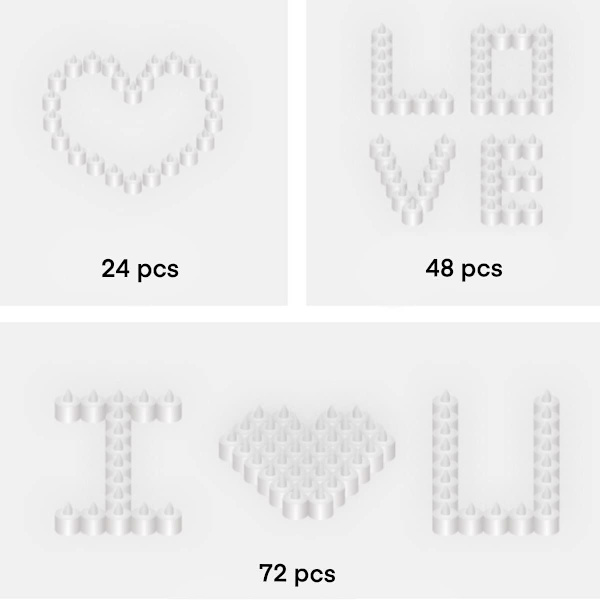 Liekitön LED-kynttilät, 24 välkkyvää LED-tealight-valoa, lämmin valkoinen valonheitin