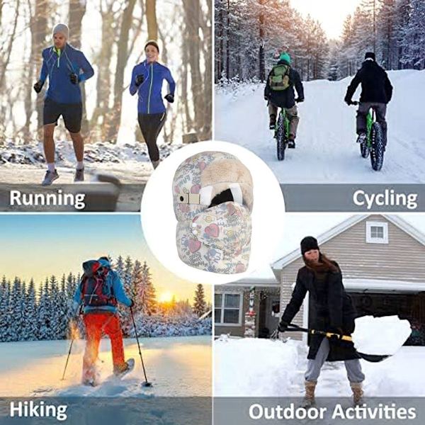 Vinter Vinter Utomhus Ridning Varm och kallbeständig bomullsmössa vit