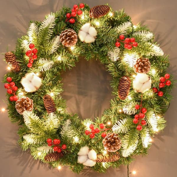 Ljusupplyst julkrans med LED A 30cm KLB
