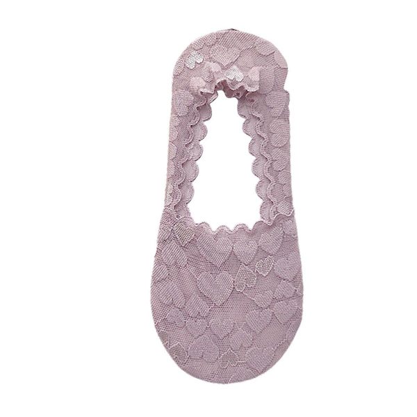 Lacey strumpor andningsbara strumpor balettstrumpor halkfria strumpor lila KLB