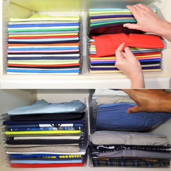 10-pakks T-skjorte Folding Board Closet Organization