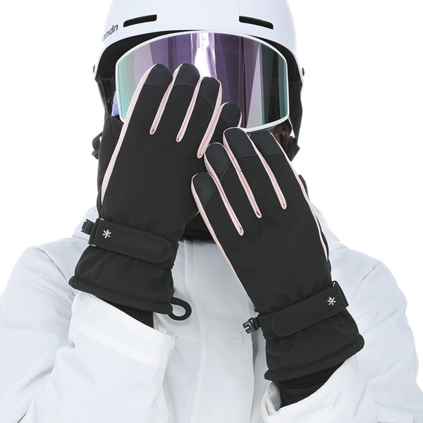 Ski Snow Gloves Vinter Kallt Väder Vindtät Varm Snowboard Spo Svart KLB