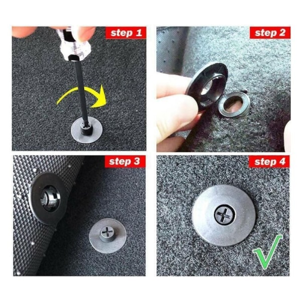 Universaalit auton lattiamaton pidikkeet 20 kpl, matonpidikepidikkeet, auton mattosolki, auton maton pidike liukumattomille auton lattiamatoille KLB
