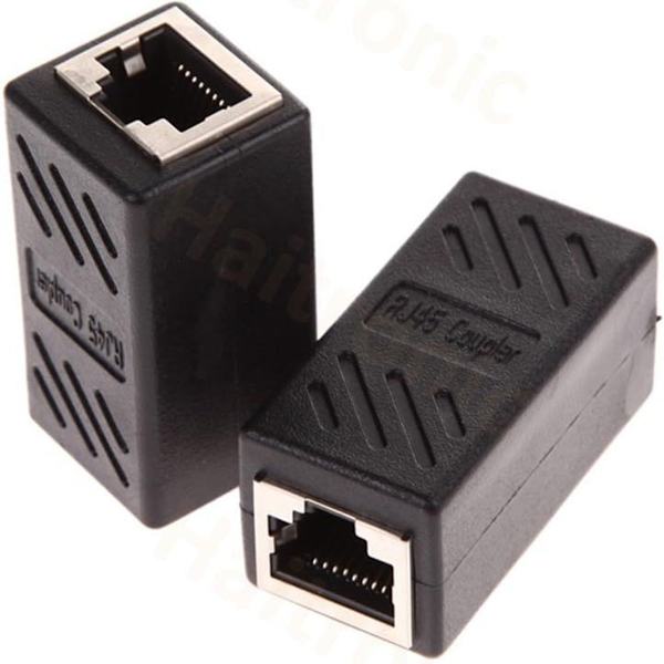 2-pak RJ45-kobling, Ethernet-kabelkobling, LAN-kontakt