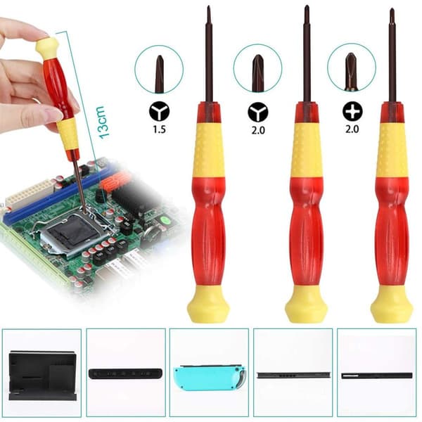 3D Analog Joystick Thumb Sticks Udskiftning til Nintendo Switch, Skruetrækker
