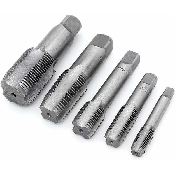 5 stk BSP rørgjenge 55 graders pluggtapp G1/8 G1/4 G3/8 G1/2 G3/4 KLB