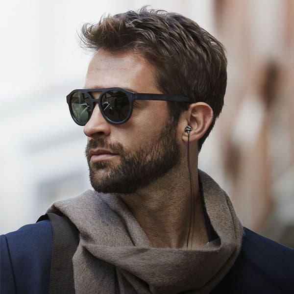 In-Ear-hodetelefoner for ørepropper kompatible med iPhone 11 svart