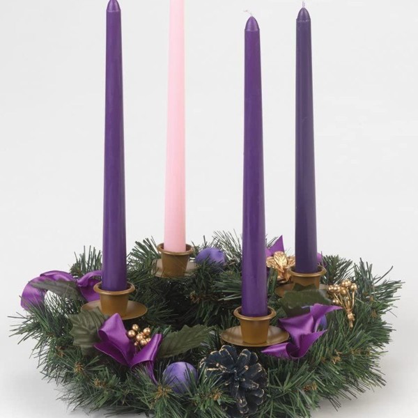 Adventtiseppele Joulukynttilät sisustus violetti KLB