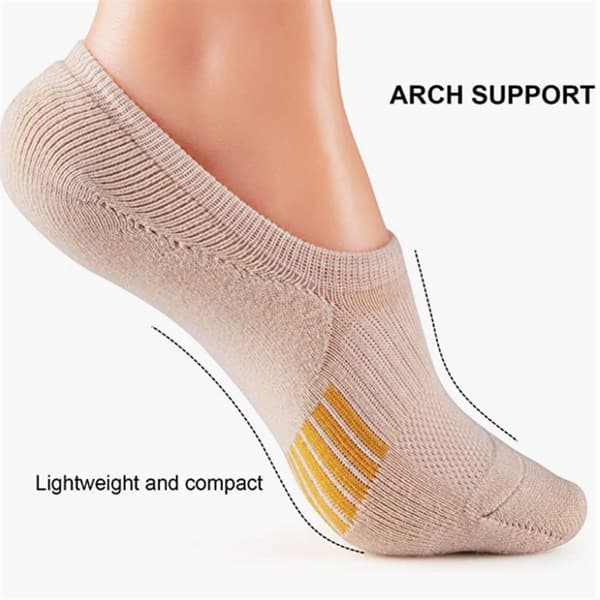 No Show Low Cut Athletic Hidden Socks Black + Apricot KLB